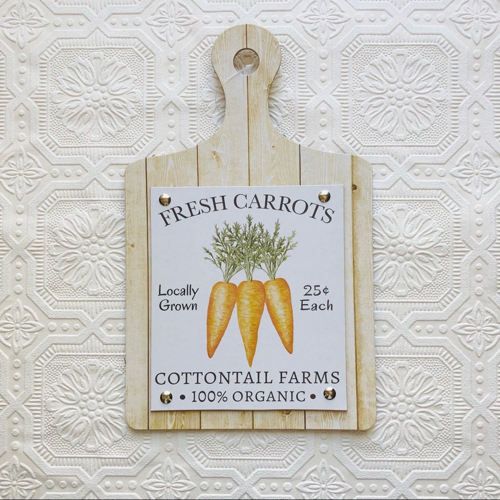 Faux Cutting Board Kitchen Decor